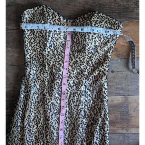 Showstopper! Vintage Sean Collection Sequin Slit Prom Gown - Size 4 - Picture 4 of 7